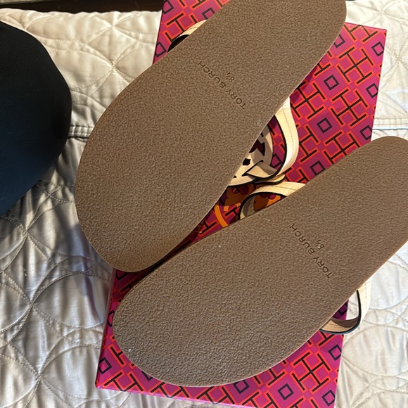 Tory Burch sandals Bright Peach/Natural - Picture 3 of 4